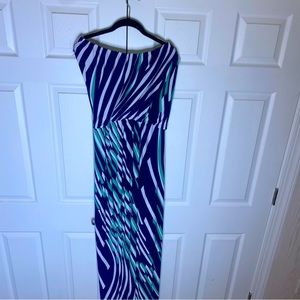 Sleeveless jumpsuit in purple/blue and turquoise Size 1X